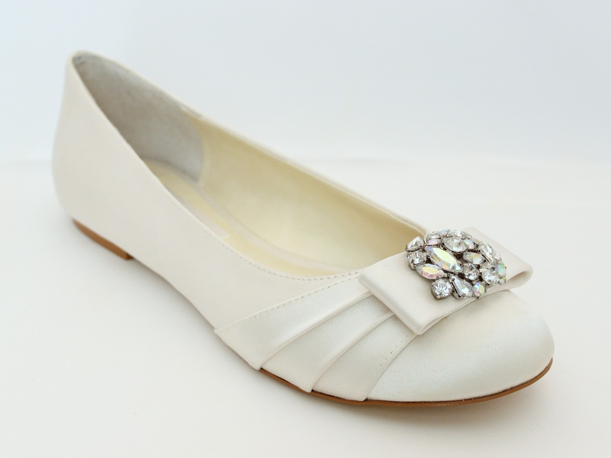 Wedding Wedding Ballet Flats watch more like wedding ballet flats for bride light ivory satin flats