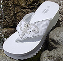 Rhinestone platform flip flops