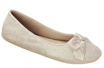 Ivory Lacy Bridal Ballet Slippers  for weddings