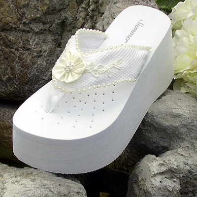 platform flip flops wedding