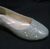 Bridal Slippers with chiffon flower for weddings